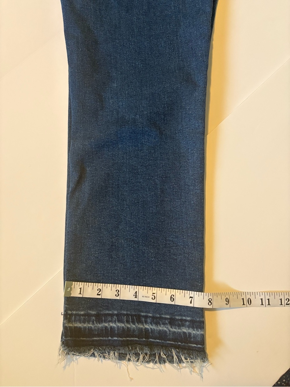 Jag Jeans Valentina Straight Crop Pull On High Rise Raw Hem Blue jeans, Sz 8. - Picture 10 of 12